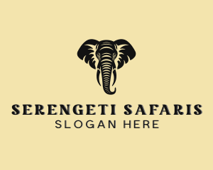 Safari African Elephant  logo design