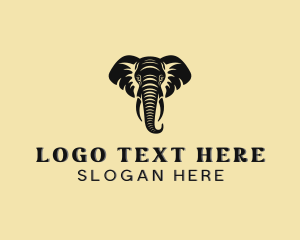 Africa - Safari African Elephant logo design