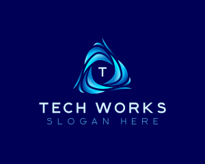 Water Tech Wave logo design