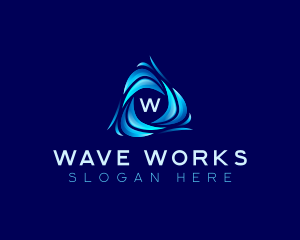 Water Tech Wave logo design