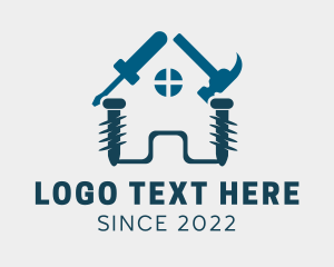 Screw - Home Builder Construction Tools logo design