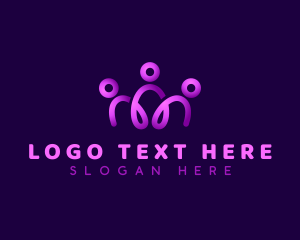 Social - People Group Peer logo design