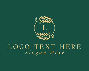 Leaves - Beauty Wreath Boutique logo design