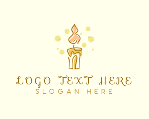 Vigil - Candle Light Ember logo design