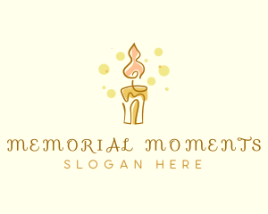 Commemoration - Candle Light Ember logo design