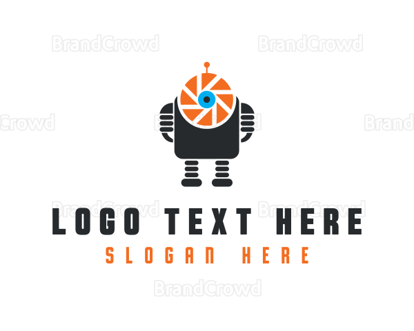 Camera Shutter Robot Logo