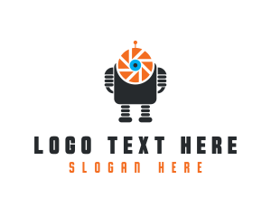 Videography - Camera Shutter Robot logo design