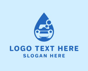 Pressure Washing - Car Water Drop logo design