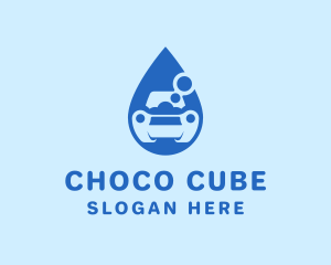 Wash Service - Car Water Drop logo design