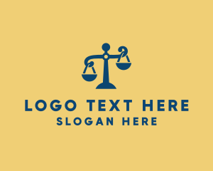 Court House - Justice Law Scales logo design