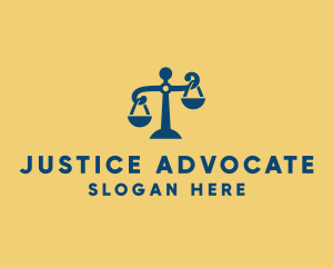 Prosecutor - Justice Law Scales logo design