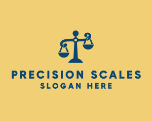 Justice Law Scales  logo design