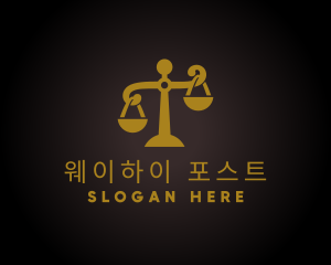 Justice Law Scales  logo design