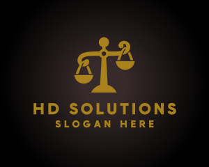 Justice Law Scales  logo design