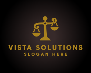 Justice Law Scales  logo design