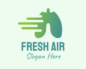 Green Fast Recovery Lung logo design