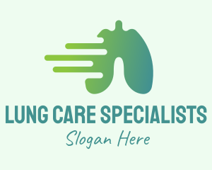 Green Fast Recovery Lung logo design