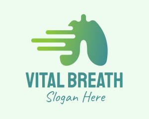 Green Fast Recovery Lung logo design