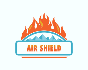 Fire Ice Temperature logo design