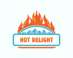 Fire Ice Temperature logo design