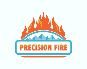 Fire Ice Temperature logo design