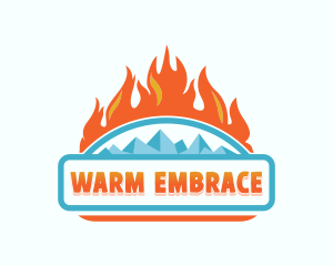 Fire Ice Temperature logo design