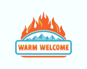 Fire Ice Temperature logo design