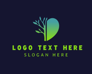 Arborist - Heart Nature Tree logo design