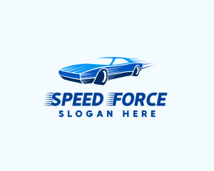 Blue Sports Car logo design