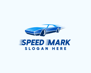 Blue Sports Car logo design