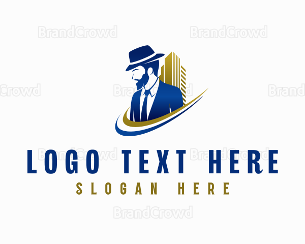 Businessman Real Estate Logo