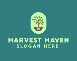 Crop - Nature Tree Planting logo design