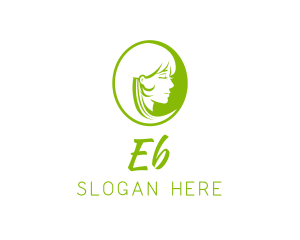 Organic - Woman Face Hair logo design