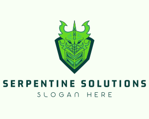 Green Dragon Gaming Shield logo design