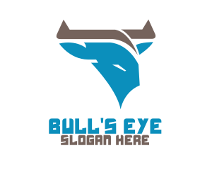 Blue Wild Bull logo design