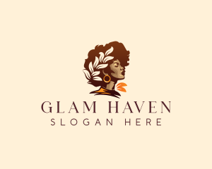 Glam - Afro Glam Woman logo design