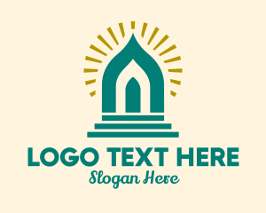 Moslem - Holy Temple Doorway logo design