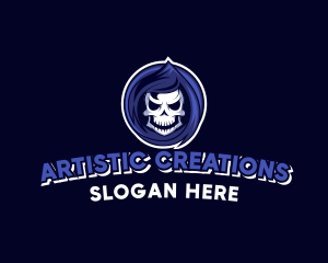 Skeleton Reaper Gaming  logo design