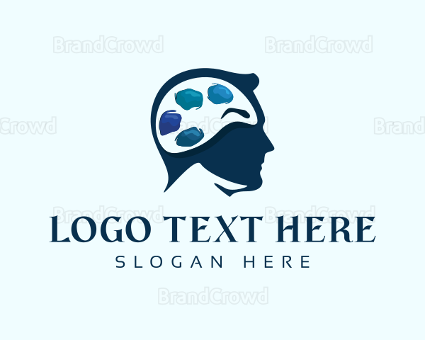 Head Brain Painting Logo