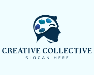 Head Brain Painting logo design