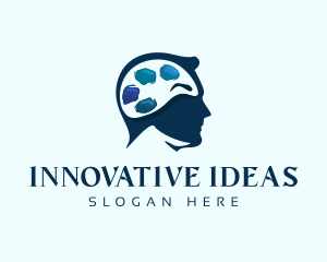 Creativity - Head Brain Painting logo design