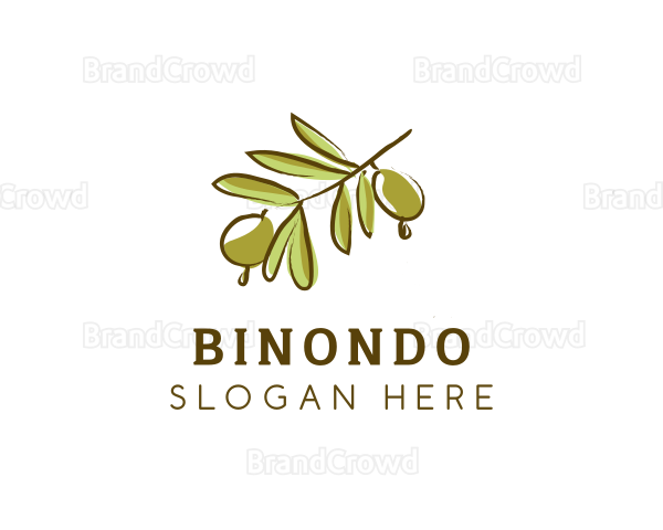 Olive Tree Branch Logo