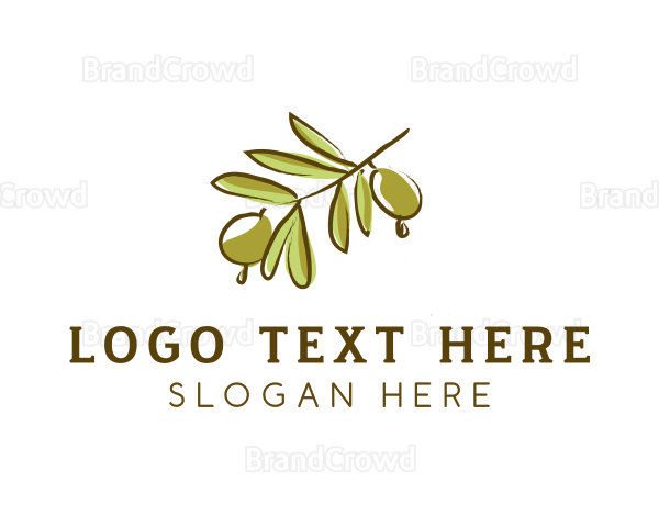 Olive Tree Branch Logo