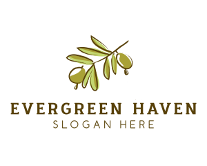 Tree - Olive Tree Branch logo design