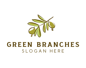 Olive Tree Branch logo design