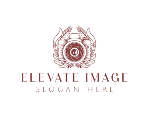 Floral Camera Photography logo design