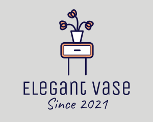 Flower Vase Drawer  logo design