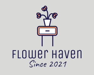 Flower Vase Drawer  logo design