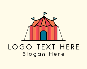 Party Supplies - Circus Show Tent logo design