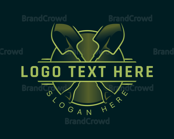 Shovel Landscaping Garden Logo